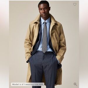 J. Crew Rivington Trench Coat in water-resistant cotton